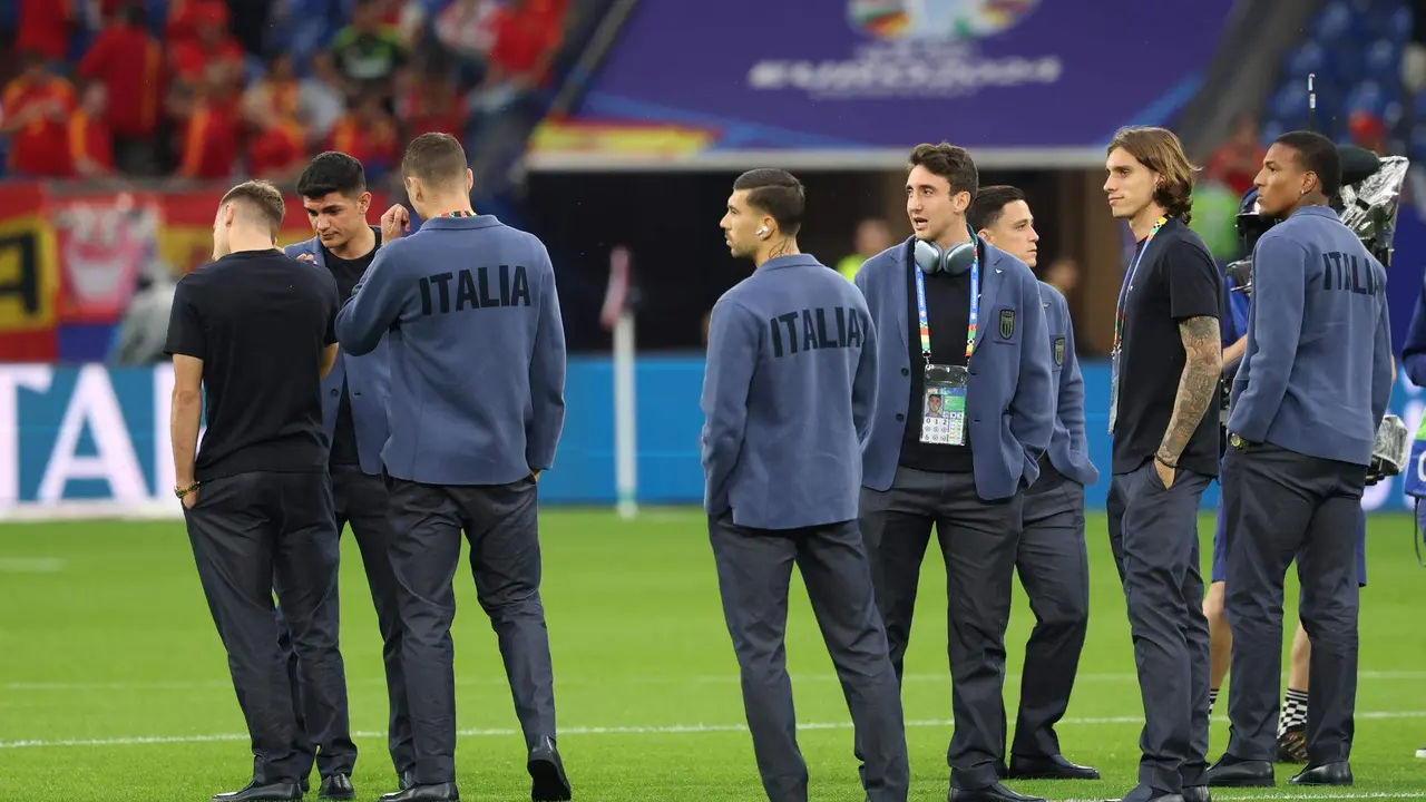 Los jugadores italianos en Gelsenkirchen, Alemania. EFE/EPA/FRIEDEMANN VOGEL