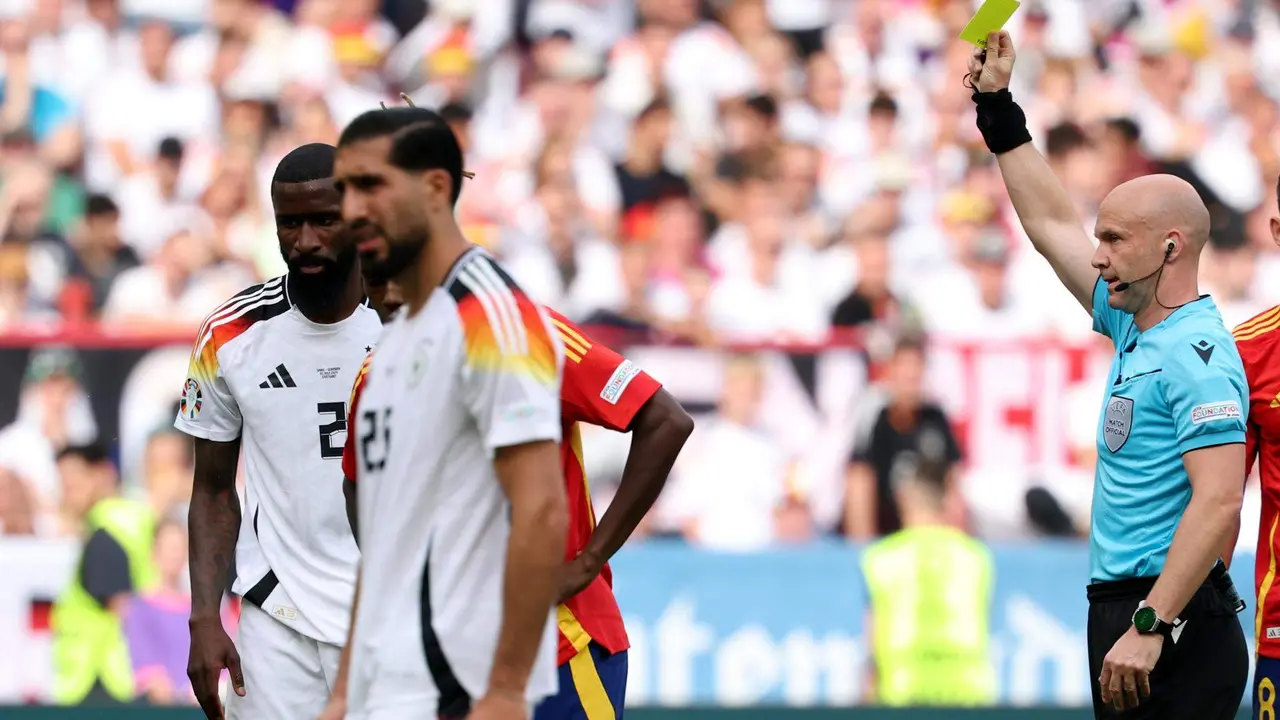 El alem&aacute;n Antonio Rudiger, central del Real Madrid, durante el partido de cuartos de la Eurocopa entre Espa&ntilde;a y Alemania en Stuttgart, Alemania. EFE/EPA/FRIEDEMANN VOGEL