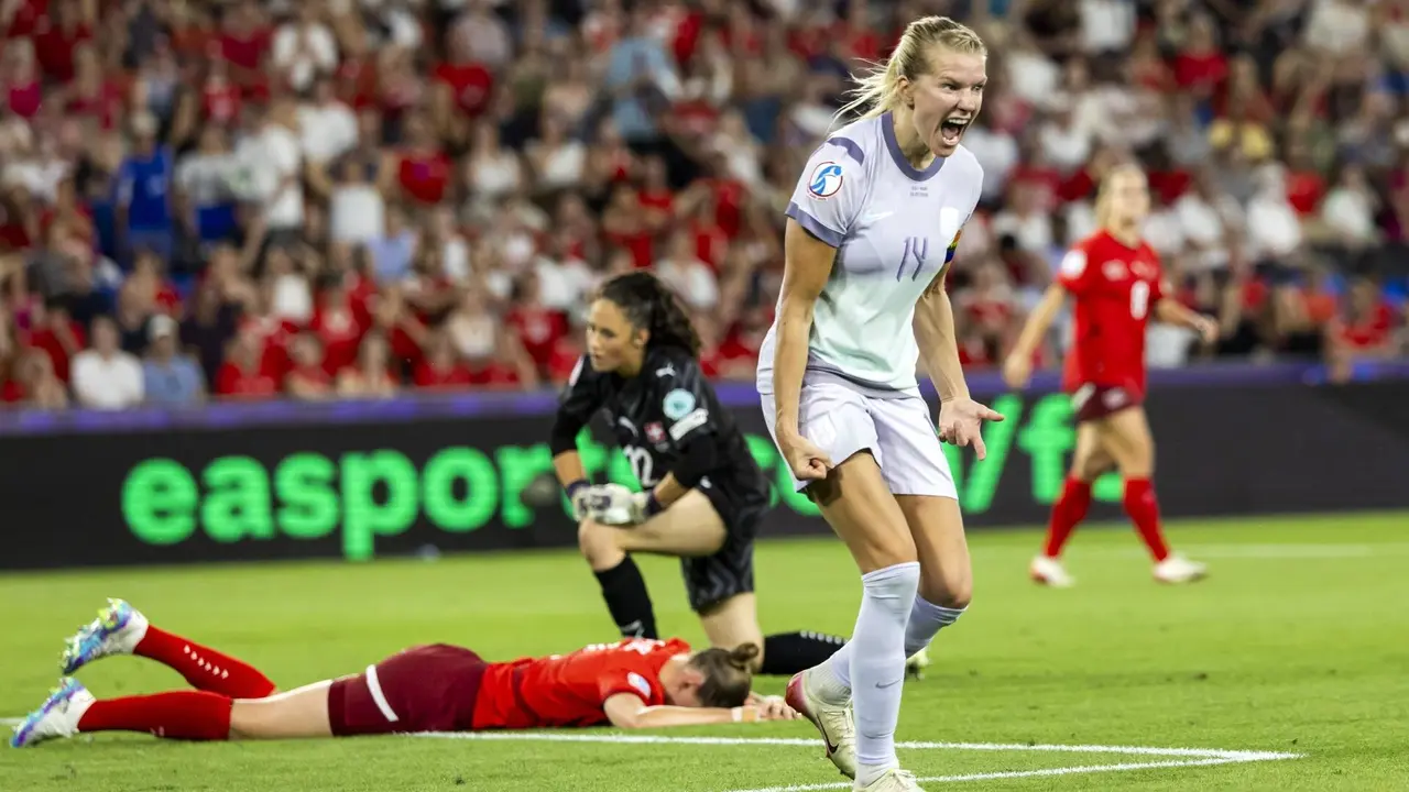Noruega logr&oacute; una remontada ag&oacute;nica este mi&eacute;rcoles al imponerse por 1-2 a la anfitriona Suiza, en el partido inaugural de la Eurocopa femenina 2025, y que supuso un triunfo que supo proteger incluso despu&eacute;s de fallar un penalti. EFE/EPA/MICHAEL BUHOLZER EDITORIAL USE ONLY